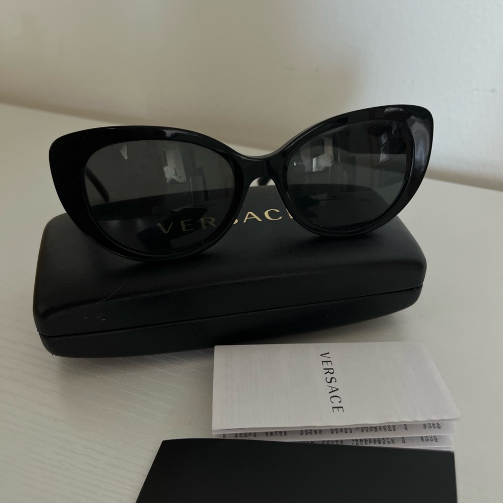 Authentic Versace Black Cat-Eye Sunglasses